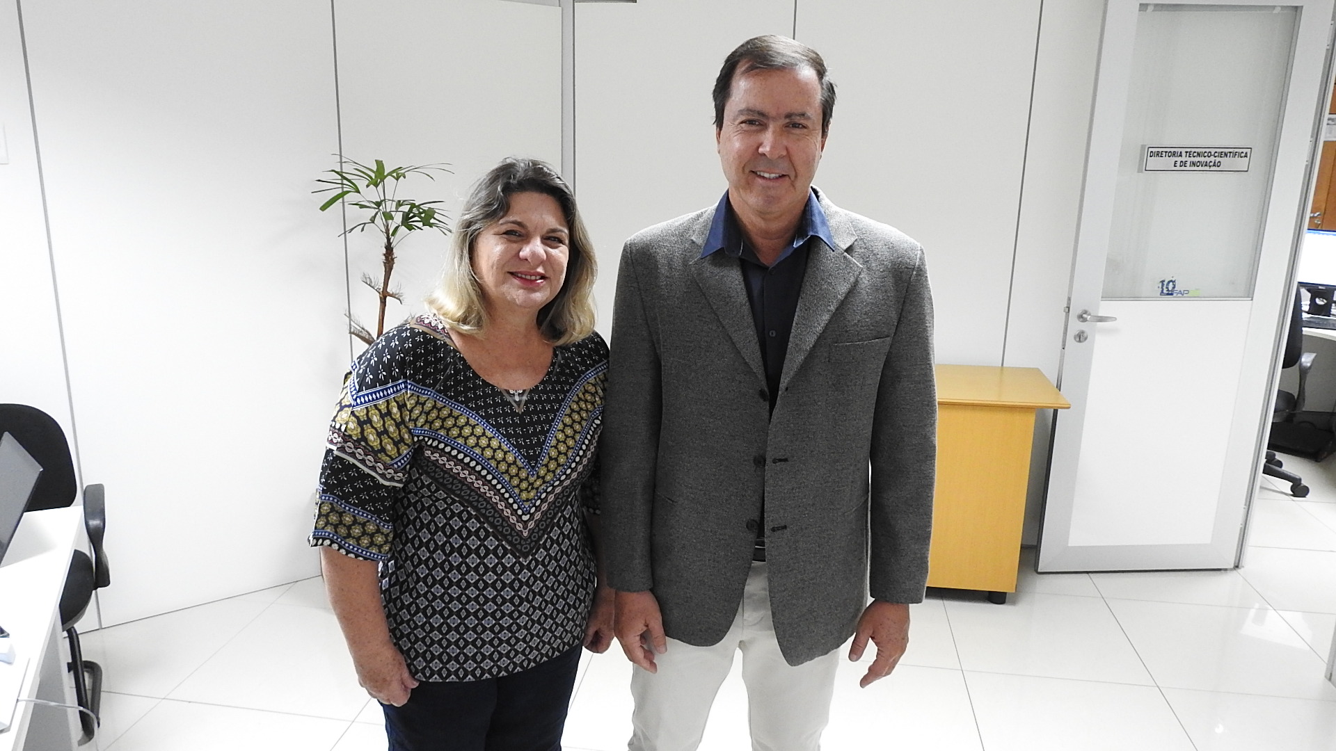 Denise de Sena, diretora técnico-científica, e Elton Moura, diretor de Inovação