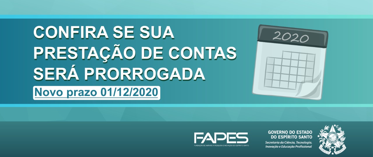 Banner - Prorrogação da prestação de contas - Setembro/2020