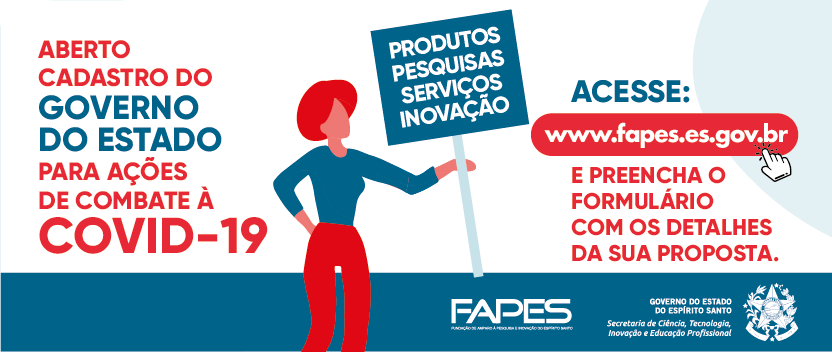 Aberto cadastro do Governo do Estado para propostas de produtos, serviços e pesquisas contra Covid-19 