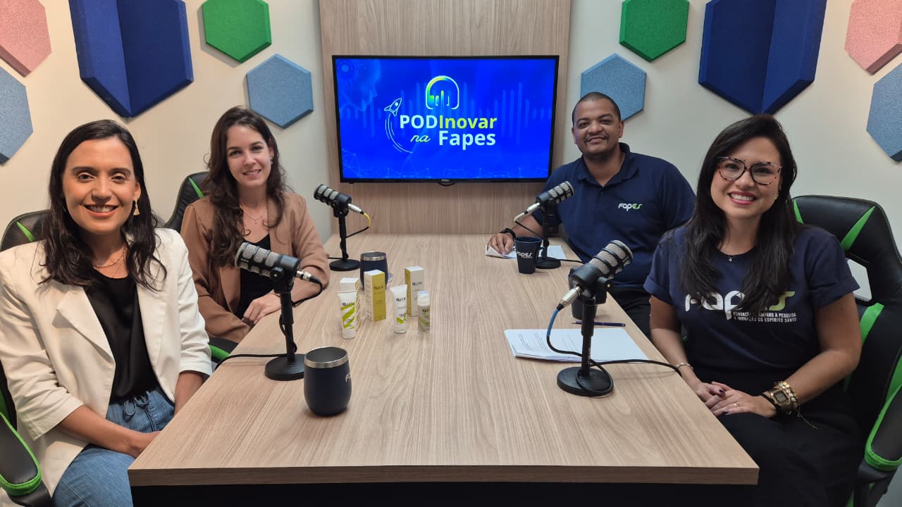 PodInovar na Fapes: episódio 19 abre a terceira temporada com empreendedorismo científico e a trajetória da Kemi Nanomateriais